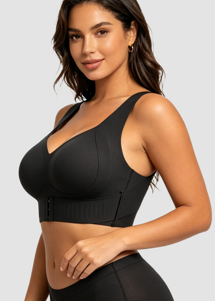 Wireless Seamless Support Bra with Wide Straps and Breathable Stretch Fabric 14