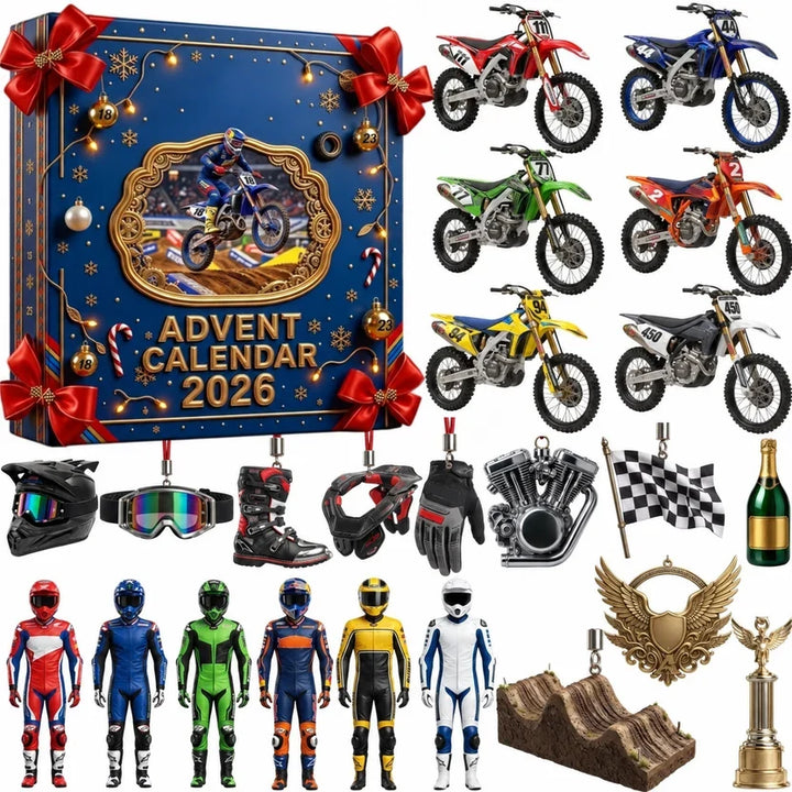 Classic Cars and Motorcycle Advent Calendar with 24 Miniature Vehicles 3