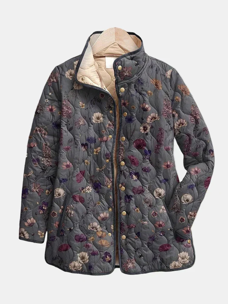 Vintage Floral Quilted Jacket - Lightweight Padded Coat 2