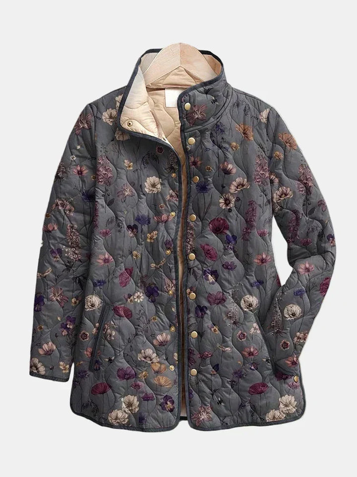 Vintage Floral Quilted Jacket - Lightweight Padded Coat 2