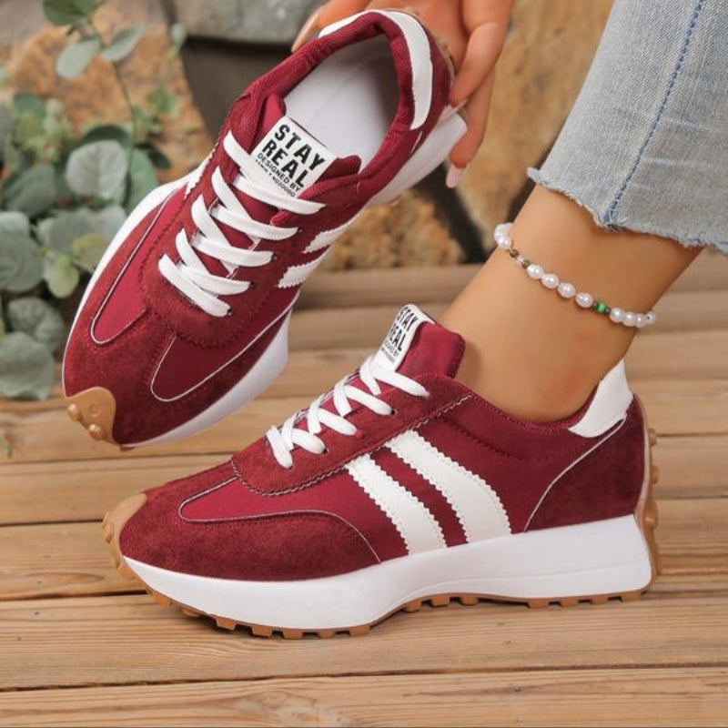 Women's Retro Platform Running Sneakers in Suede for Street Style 4