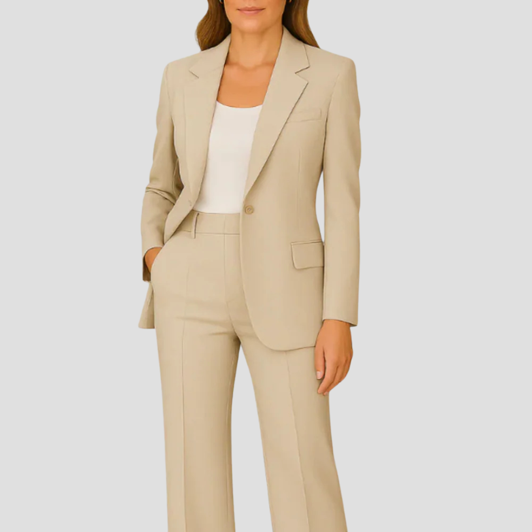 Women's Two-Piece Suit with Long Blazer and Matching Pants 7