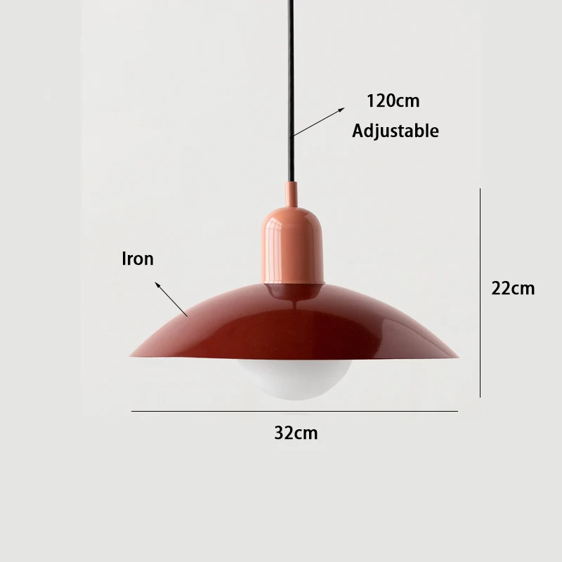 Nordic Macaron Bauhaus Pendant Light, Modern Minimalist Dome Ceiling Fixture 13