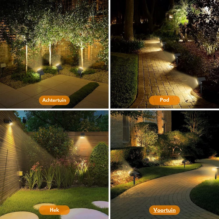 Solar Garden Spotlight with Adjustable Head, 3 Brightness Levels, IP65 Waterproof 8