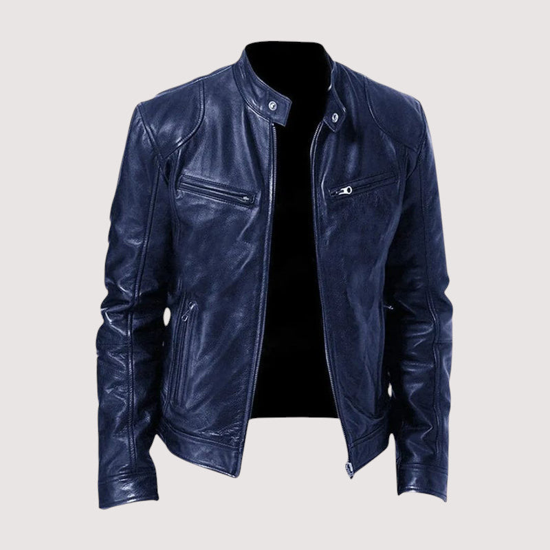 Men's Classic Leather Jacket in a Sleek, Modern Biker Style 4