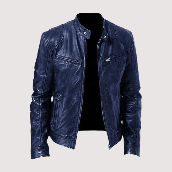 Men's Classic Leather Jacket in a Sleek, Modern Biker Style 4