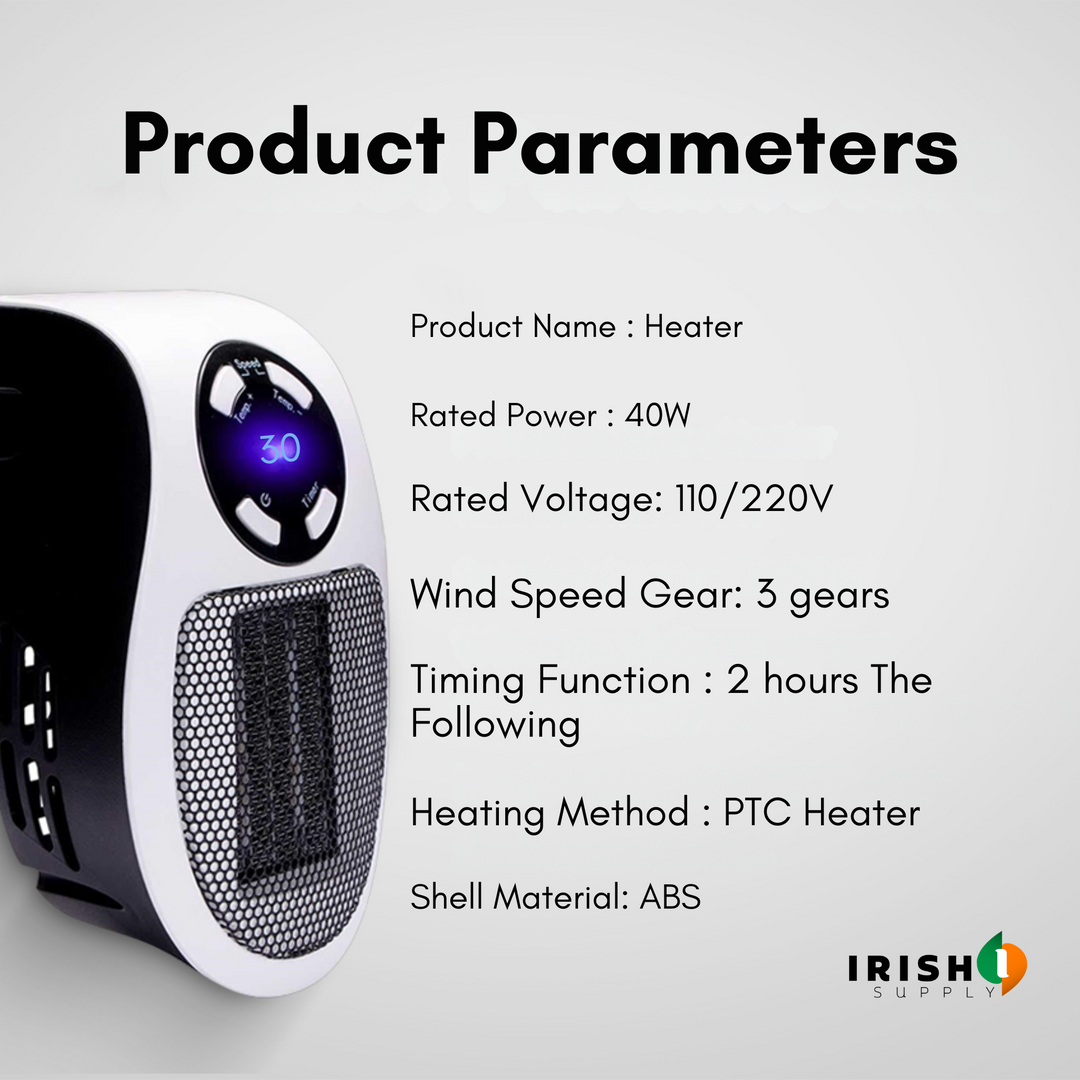 Compact Ceramic Space Heater with Remote, Quiet and Energy Efficient 8