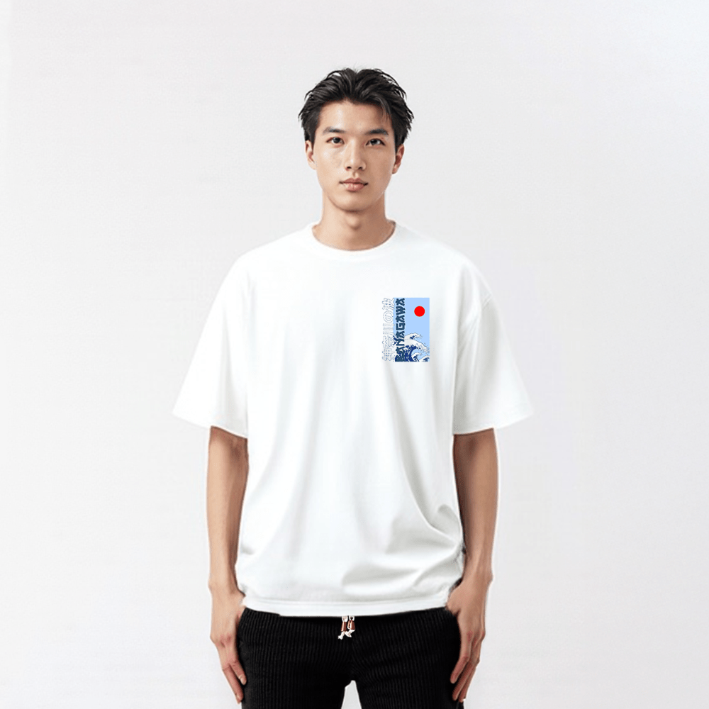 Great Wave Oversized Japanese-Style T-Shirt 7