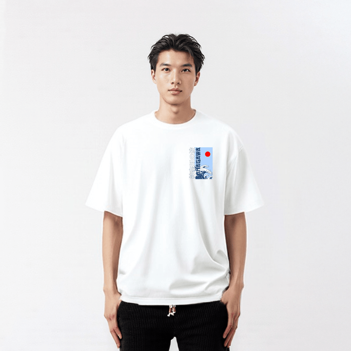 Great Wave Oversized Japanese-Style T-Shirt 7