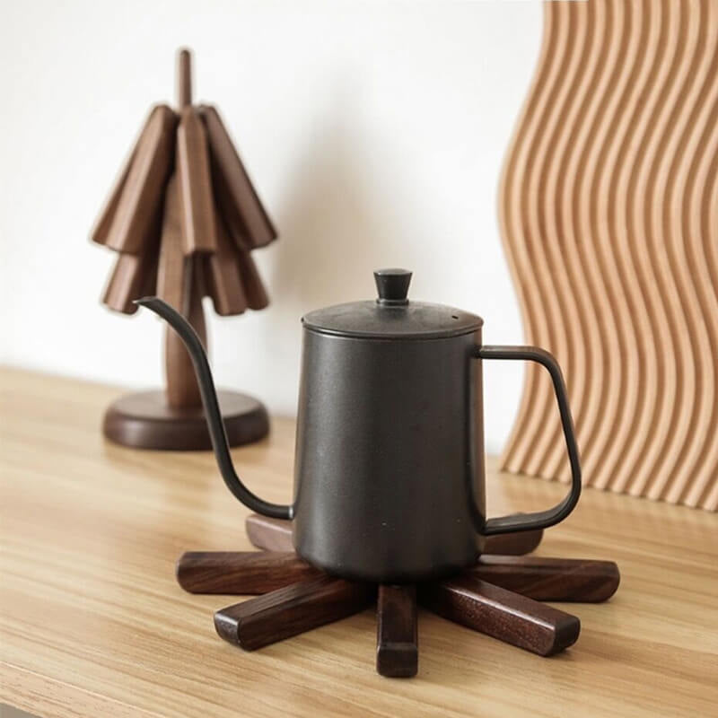 Black Walnut Wood Table Mat - Handcrafted Heat-Resistant Coaster 3