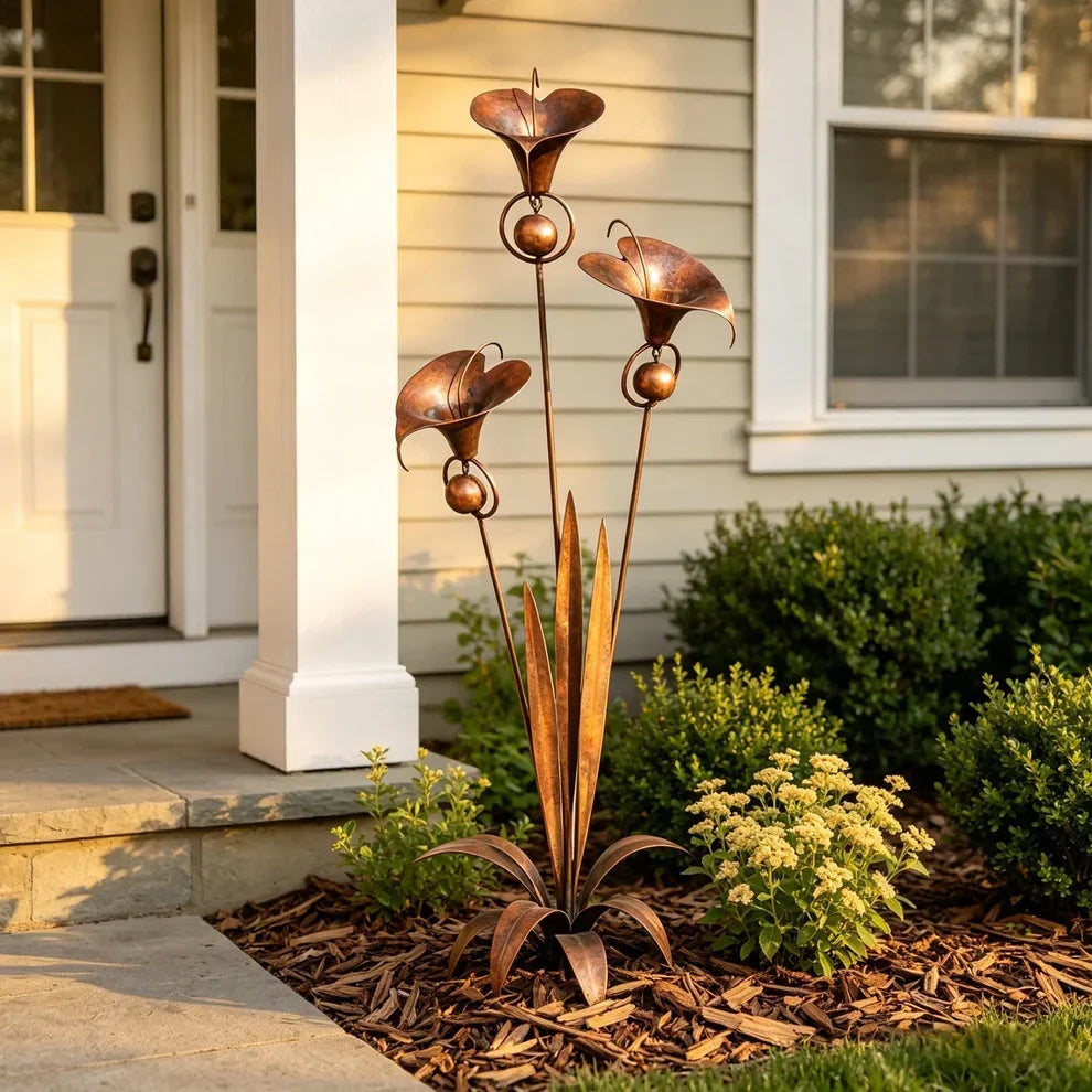 Copper Bloom Garden Stakes 2