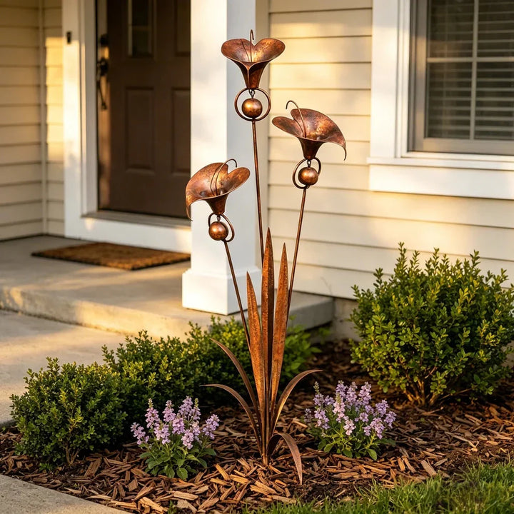 Copper Bloom Garden Stakes 9