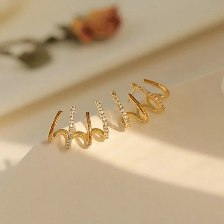 Sparkling 4-Claw Stud Earrings, Lightweight Hypoallergenic Everyday Jewelry 8