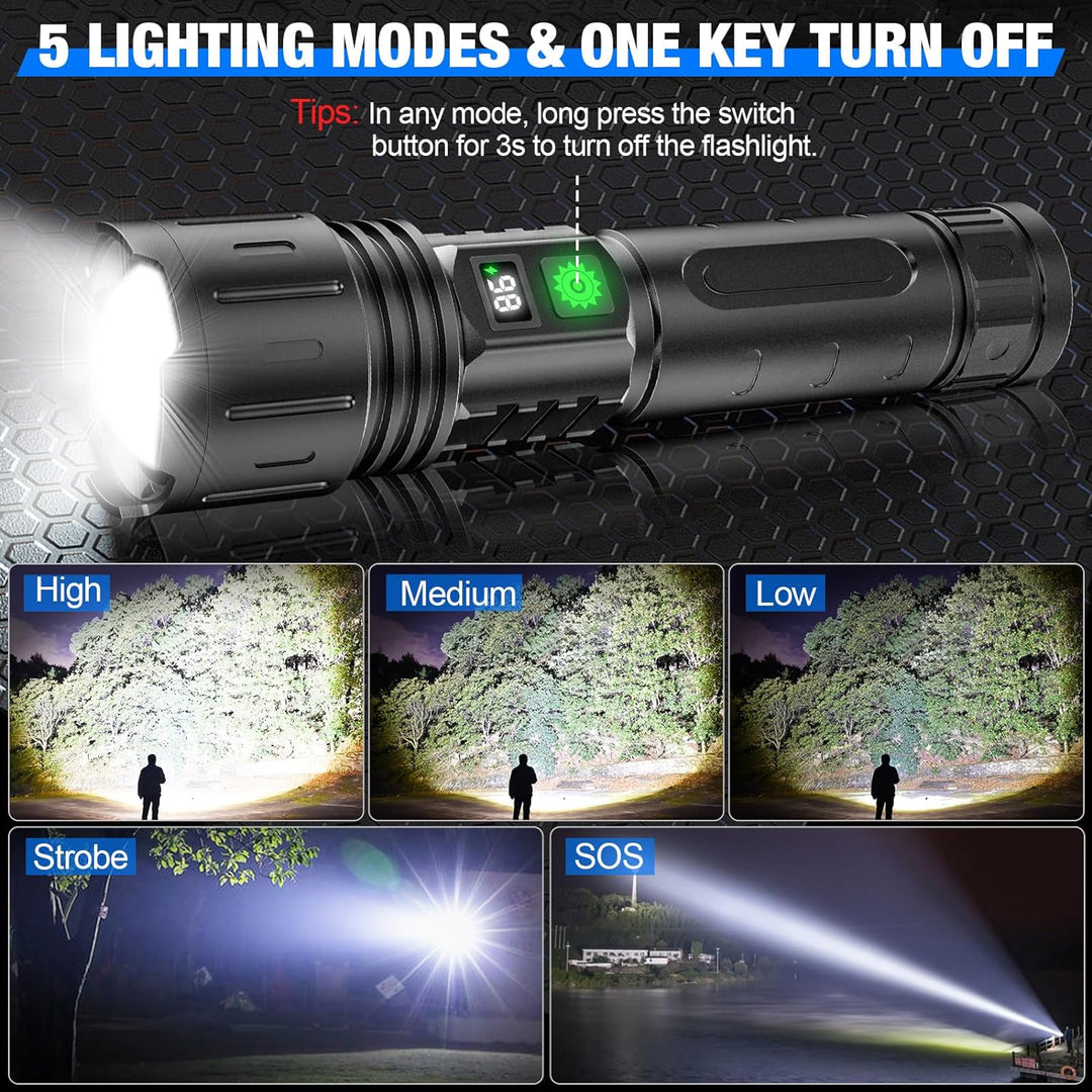 High-Output LED Flashlight – Up to 100,000 Lumens 3