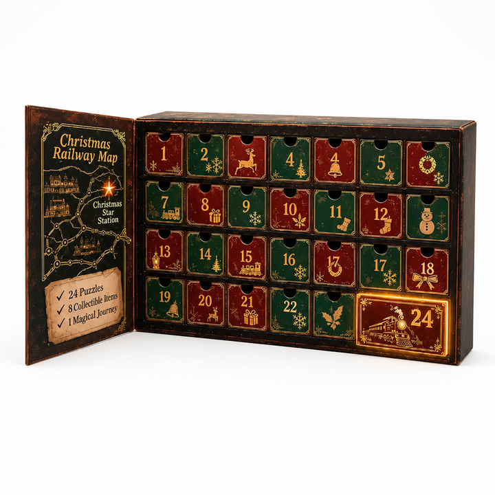 24-Day Escape Room Puzzle Advent Calendar with 6 Mystery Themes 6