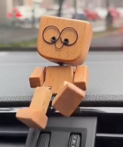 Handcrafted Wooden Swaying Figure with 12 Magnetic Faces 6