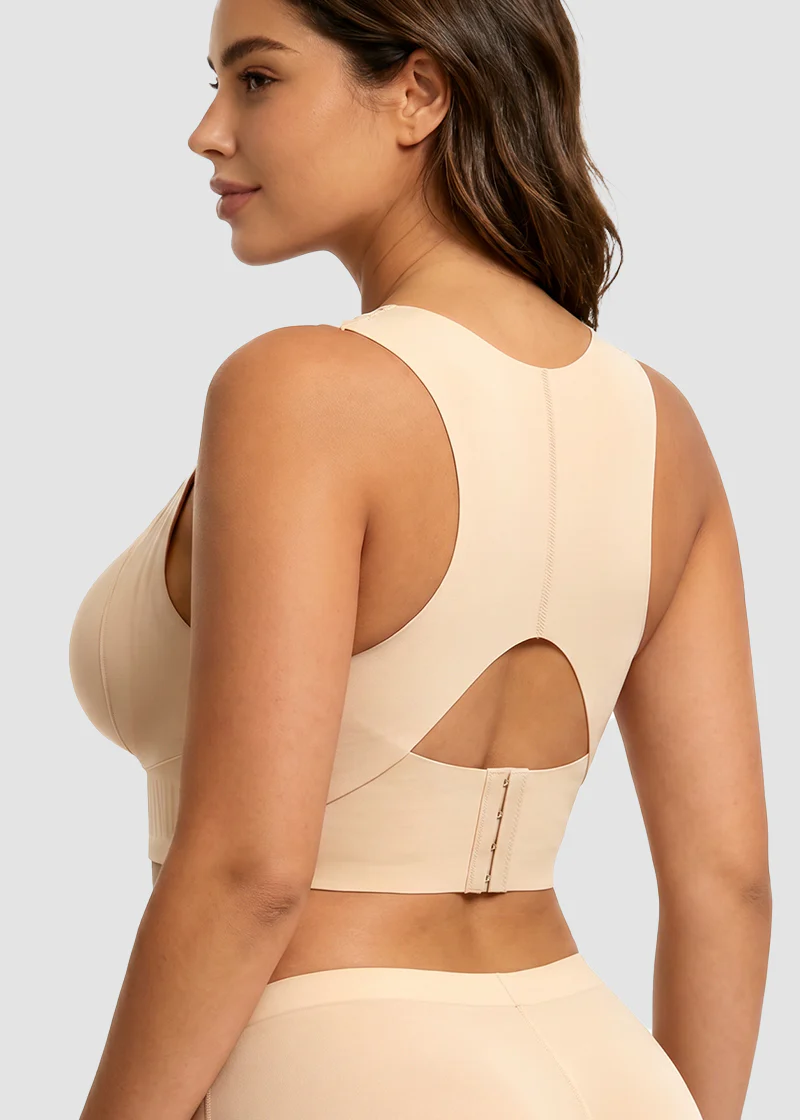 Wireless Seamless Support Bra with Wide Straps and Breathable Stretch Fabric 3