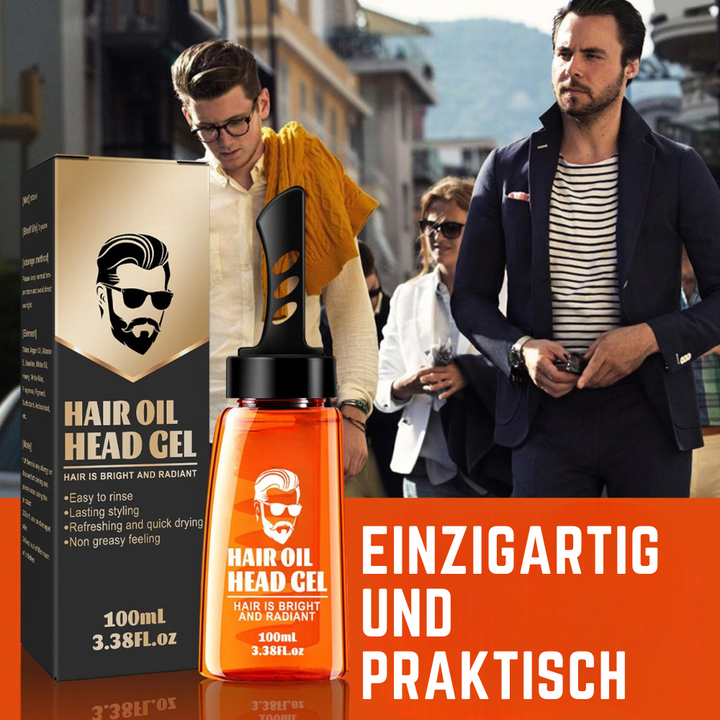 2-in-1 Men's Styling Gel with Built-In Comb, Light Non-Greasy Hold, 100ml 4