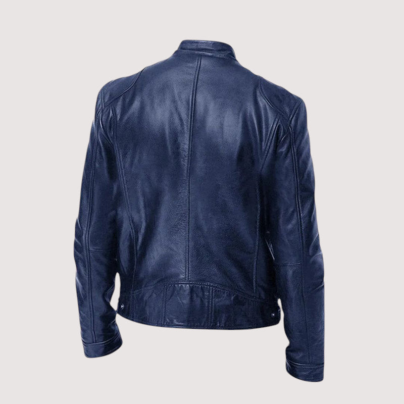 Men's Classic Leather Jacket in a Sleek, Modern Biker Style 5
