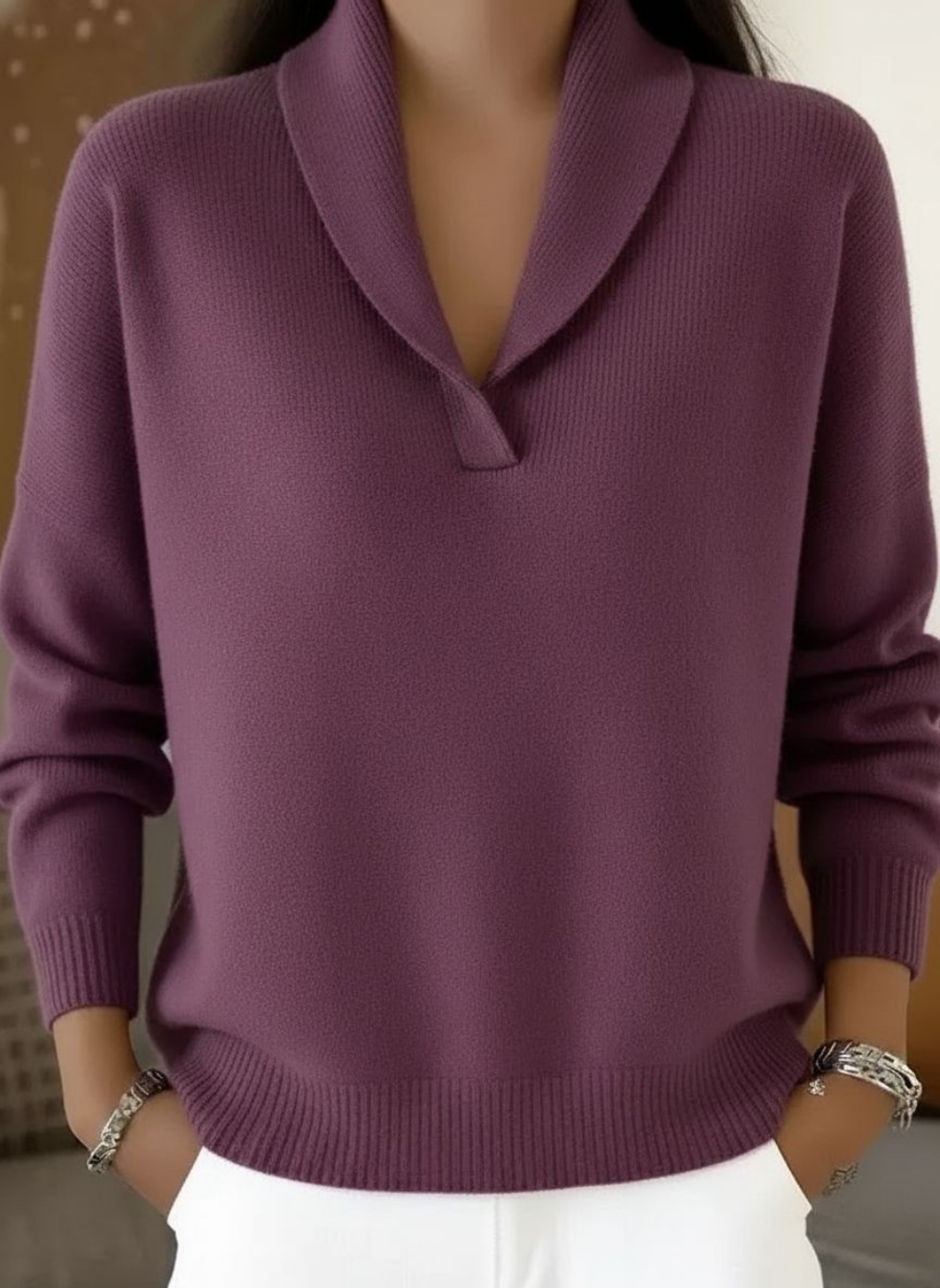 Elegant V-Neck Sweater 5