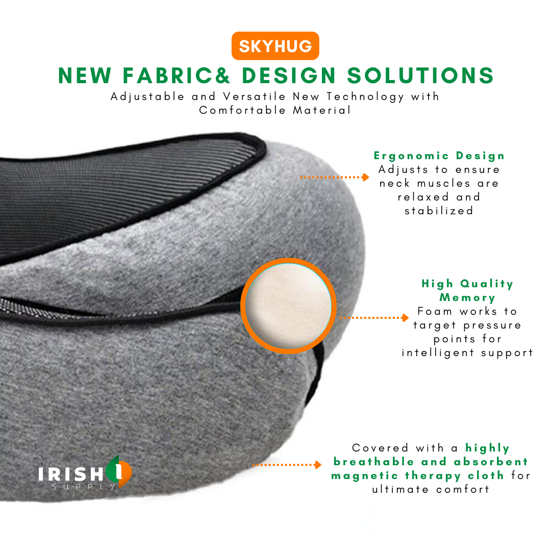 Front-Support Travel Neck Pillow with Memory Foam and Clasp for Sleeping on Planes 7