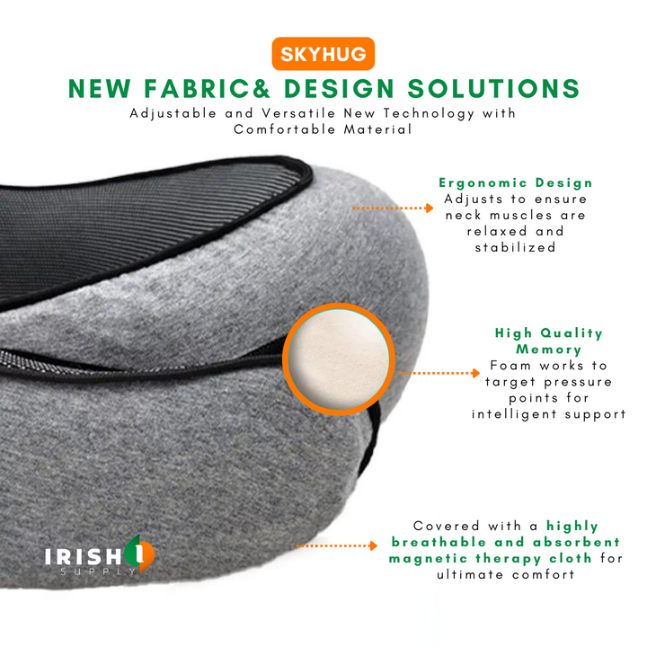 Front-Support Travel Neck Pillow with Memory Foam and Clasp for Sleeping on Planes 7