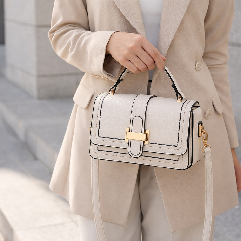Structured Leather Shoulder Bag with Refined Silhouette 2