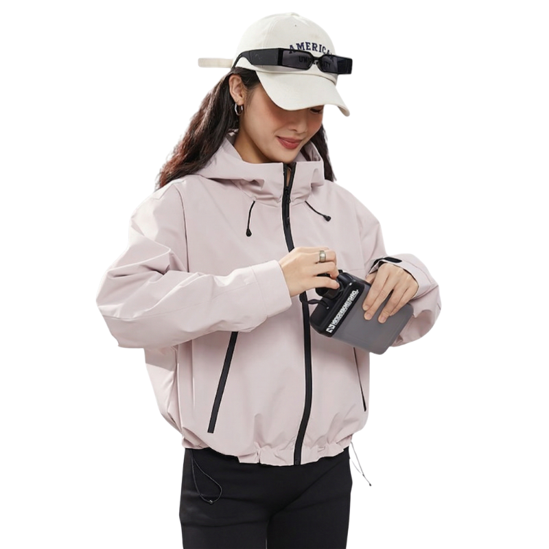 Women's Waterproof Breathable Rain Jacket - Short - Adjustable Hem 13