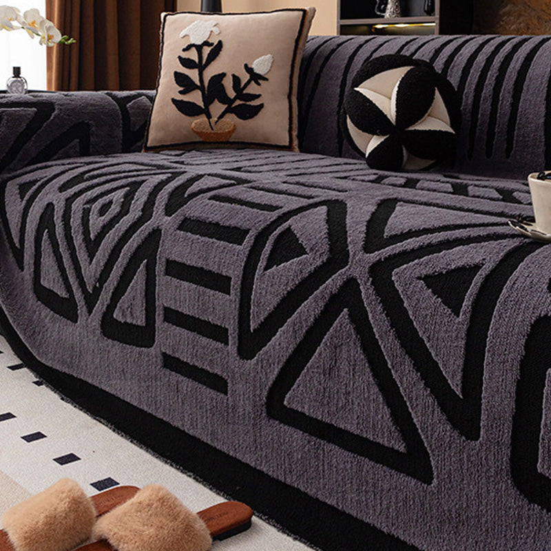 Plush Non-Slip Couch Cover, Soft Stretch Sofa Slipcover 16