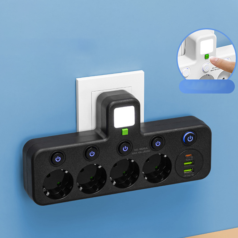 Power Strip with USB and Switches | Multi-Outlet Surge Protector 2500W 17
