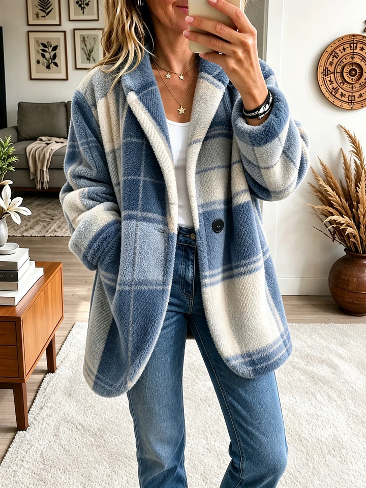 Cozy Multi-Color Plaid Coat 8