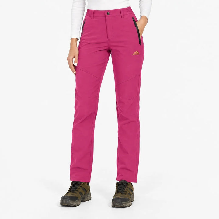 Women's Lined Thermal Softshell Pants with Fleece, Water-Repellent 6