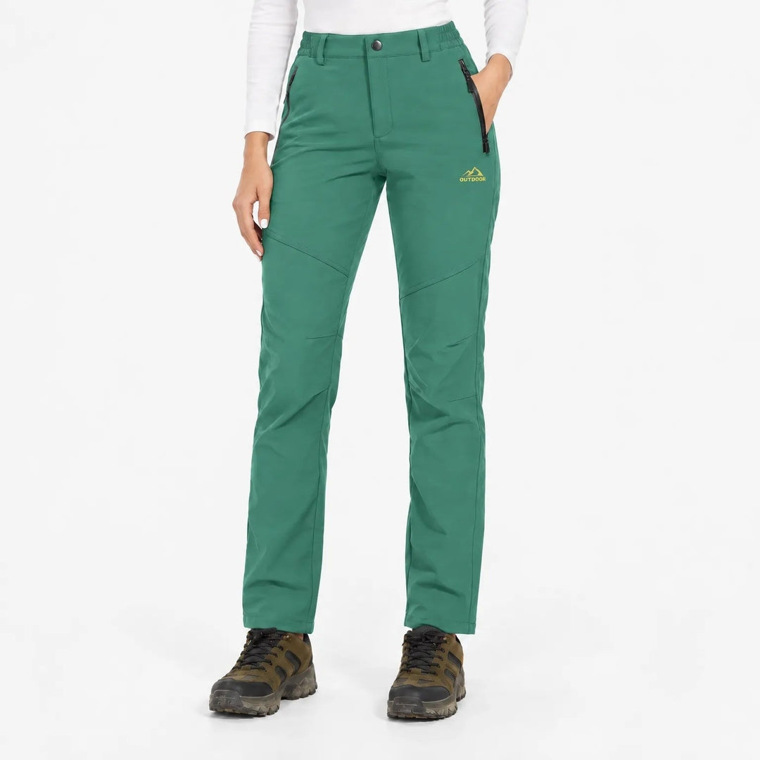 Women's Lined Thermal Softshell Pants with Fleece, Water-Repellent 13