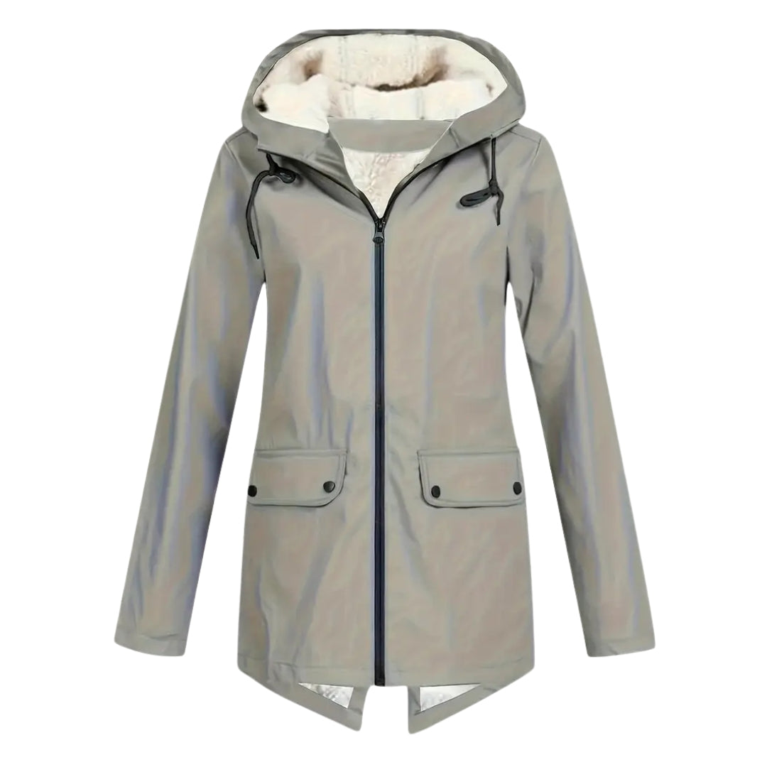 Waterproof Women's Jacket – Fleece Lined – With Hood 10