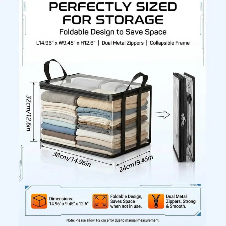Clear Storage Bags - See-Through Closet and Moving Organizers 5