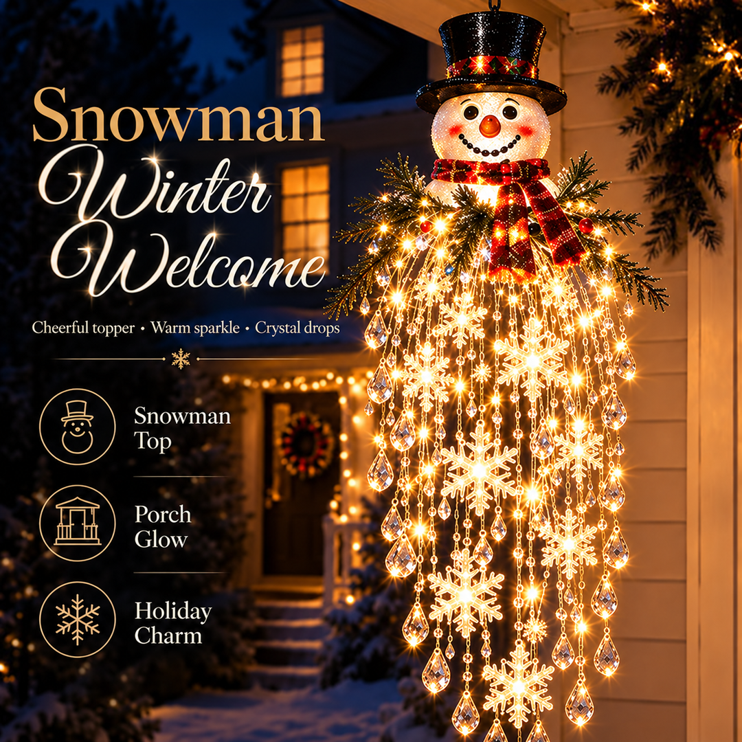 Hanging Outdoor Christmas Lights, Battery LED with Crystal Accents and Remote 5