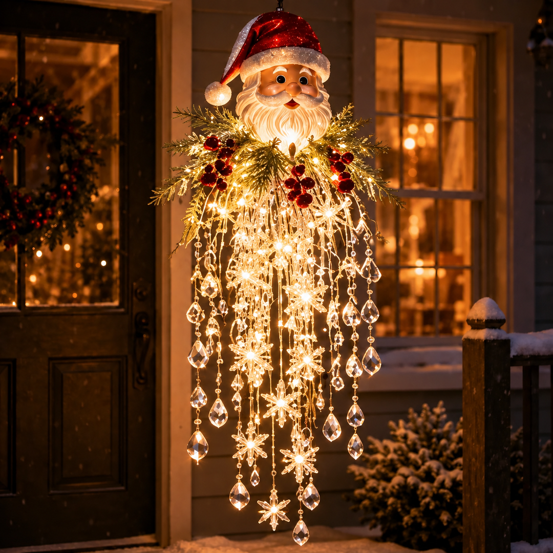 Hanging Outdoor Christmas Lights, Battery LED with Crystal Accents and Remote 26