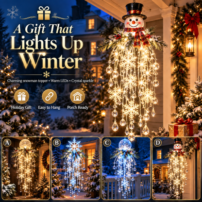 Hanging Outdoor Christmas Lights, Battery LED with Crystal Accents and Remote 16