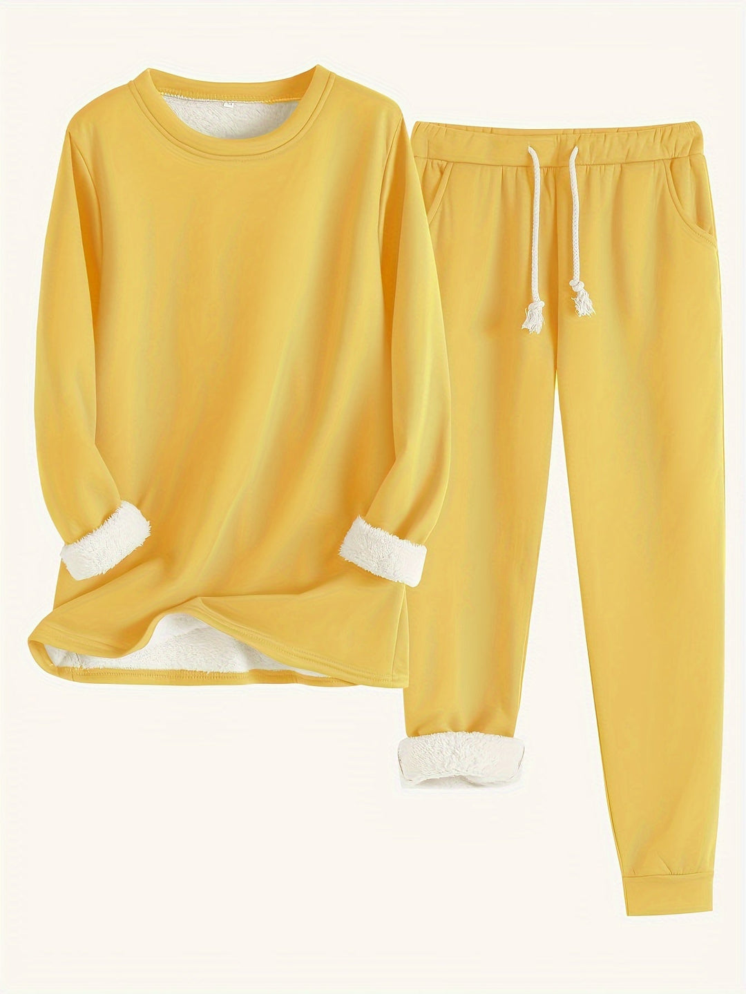 Women's Cozy Fleece-Lined Lounge Set, Super Soft Two-Piece Loungewear 6
