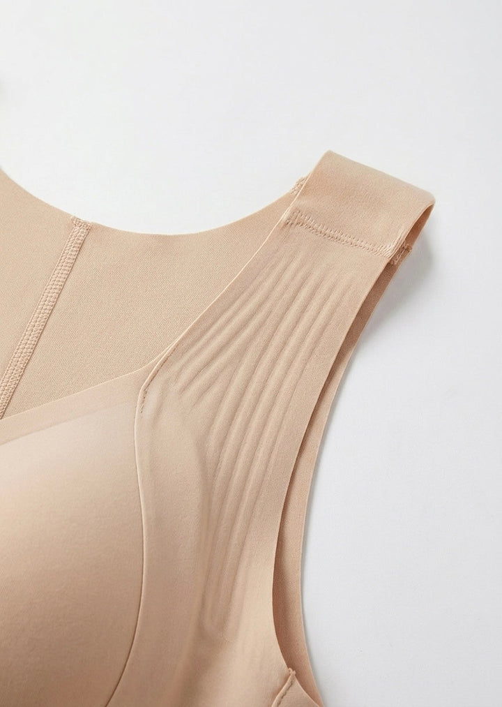 Wireless Seamless Support Bra with Wide Straps and Breathable Stretch Fabric 10