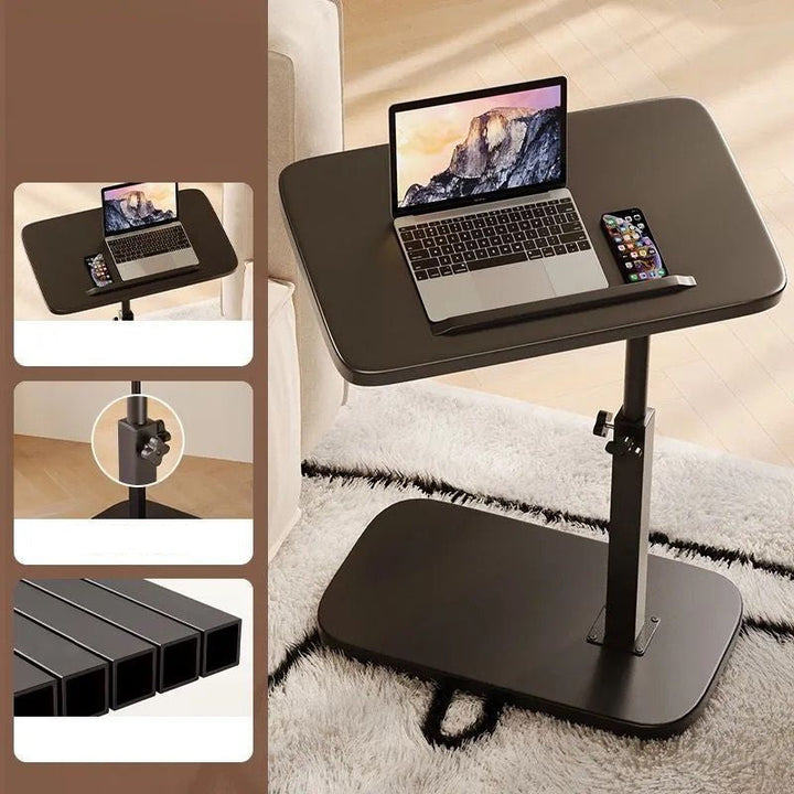 Height-Adjustable Rolling Laptop Desk with 360° Swivel Top, 45–80 cm, 30 kg Capacity 5