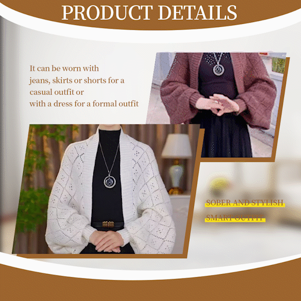 Open-Knit Shawl Cardigan with Wrap and Stole Styling 12