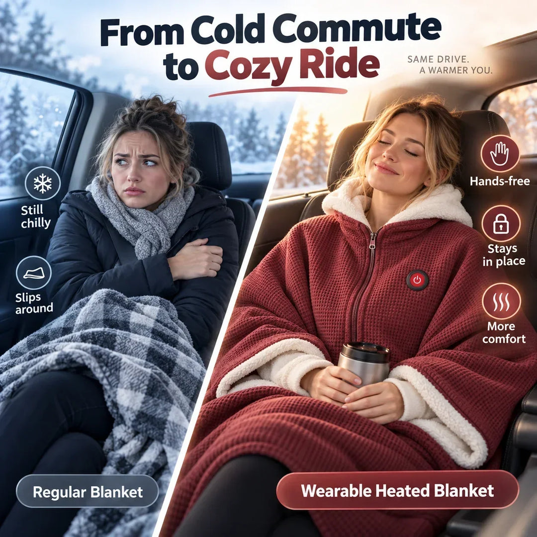 Wearable Heated Blanket with USB Power and 3 Heat Levels 4
