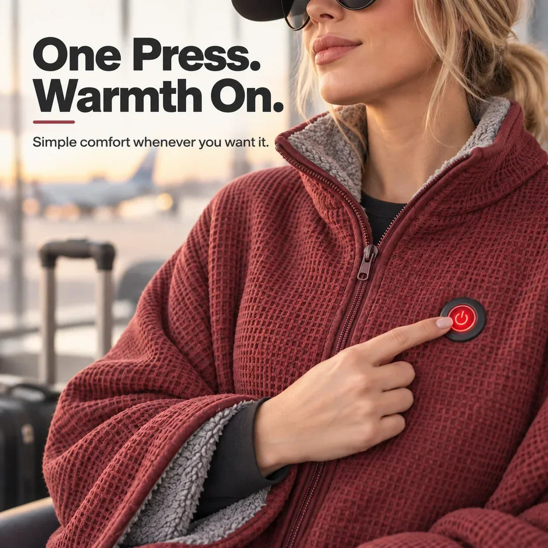 Wearable Heated Blanket with USB Power and 3 Heat Levels 9