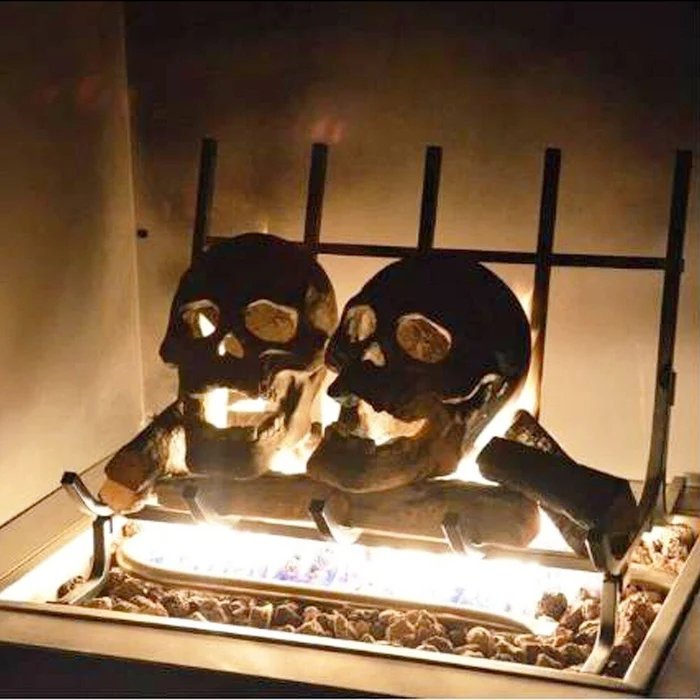 Ceramic Skull Fire Decor — Smoke-Free Flame Accent for Fire Pits 2