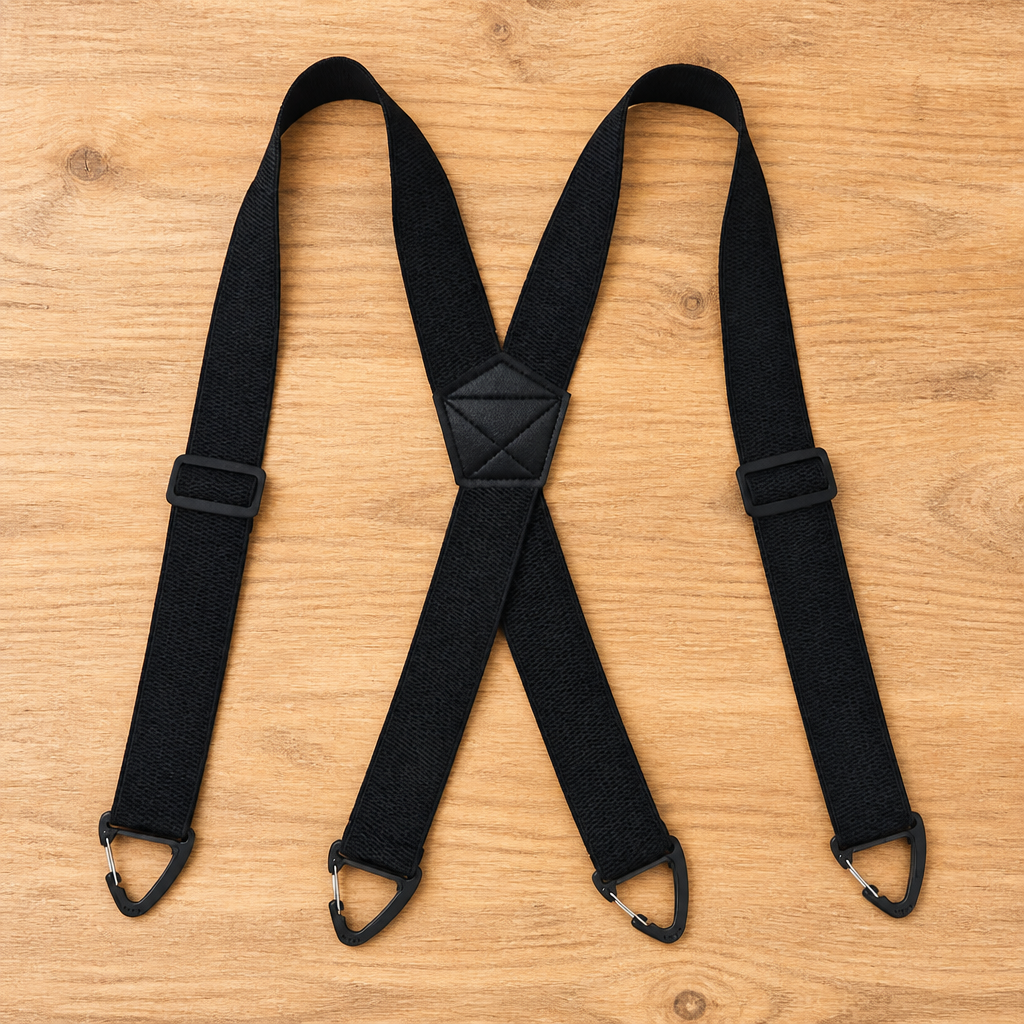 Men's Heavy-Duty Elastic Suspenders, 1.5 Inch Wide with Metal Clips, X or Y Back 8
