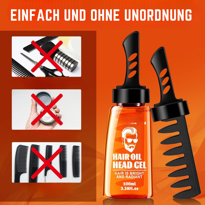 2-in-1 Men's Styling Gel with Built-In Comb, Light Non-Greasy Hold, 100ml 6