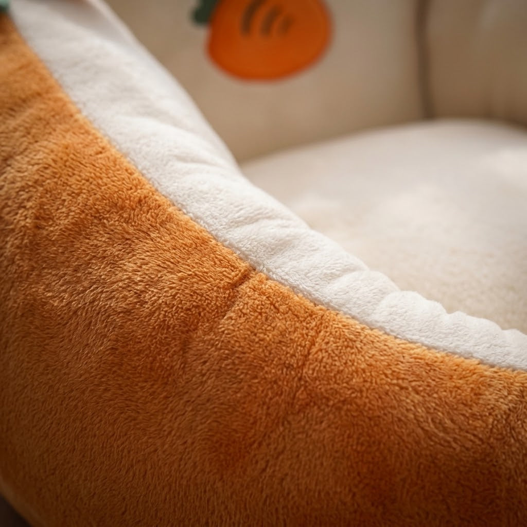Plush Animal Bean Bag Floor Chair, Soft Velour Lounge Seat 2