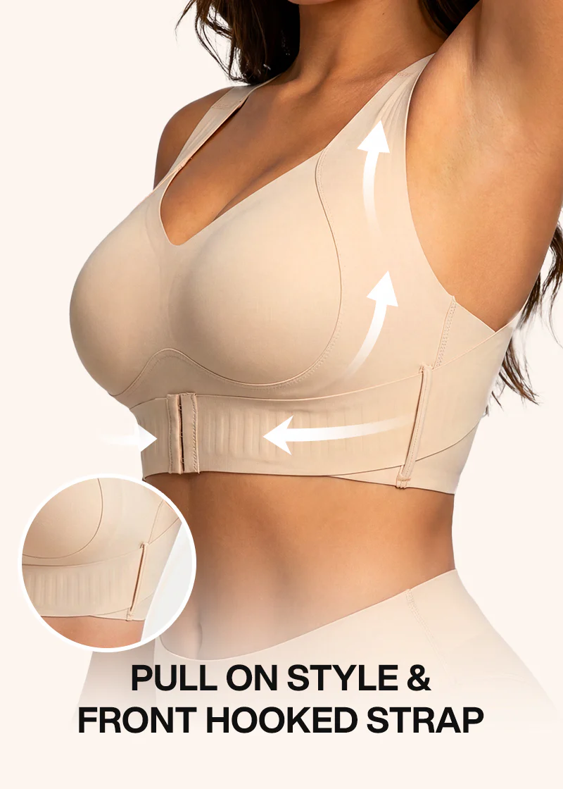 Wireless Seamless Support Bra with Wide Straps and Breathable Stretch Fabric 7