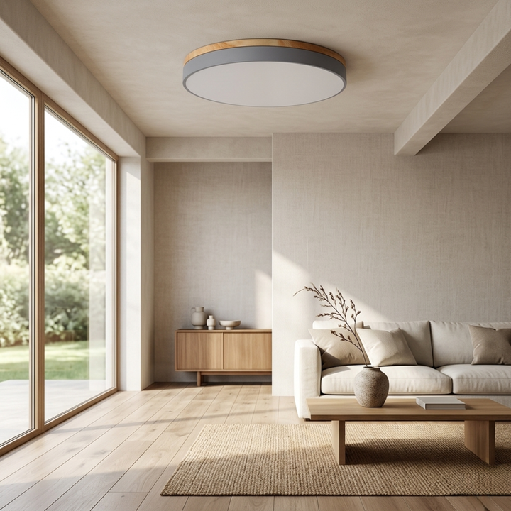 Round Disc Ceiling Light – Flat Flush Mount Fixture 8